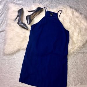 Cobalt blue shift dress